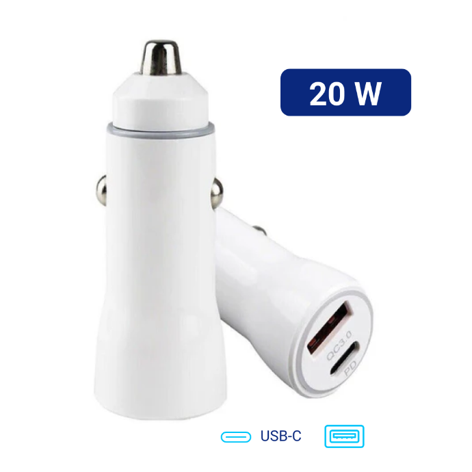 Adaptateur allume cigare avec 1 USB A et 1 USB C 2 Ampère