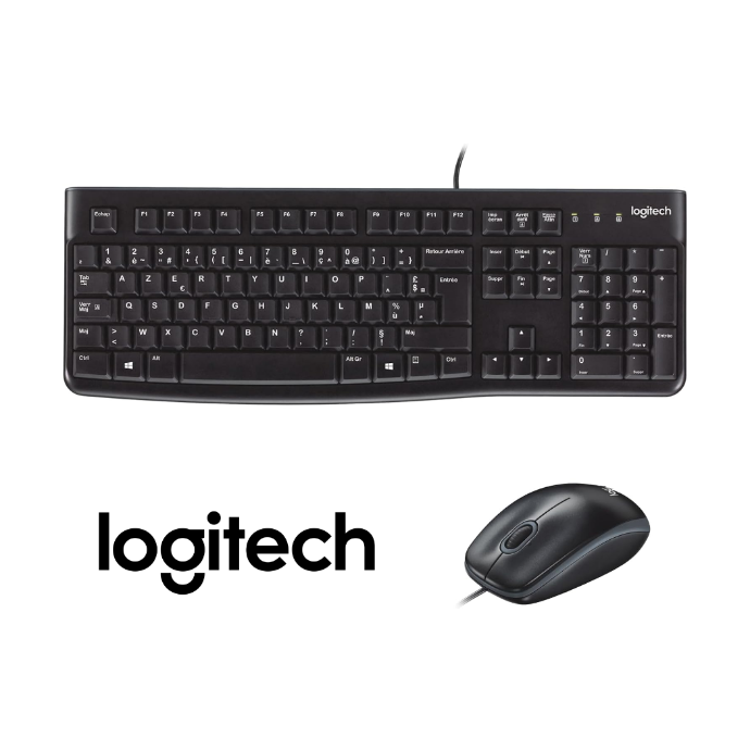 Clavier/Souris - Logitec - MK 120 - Filaire - Azerty